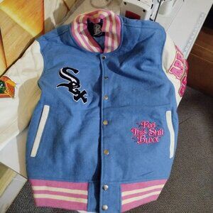 Varsity Men Jacket with Pure Leather and Wool